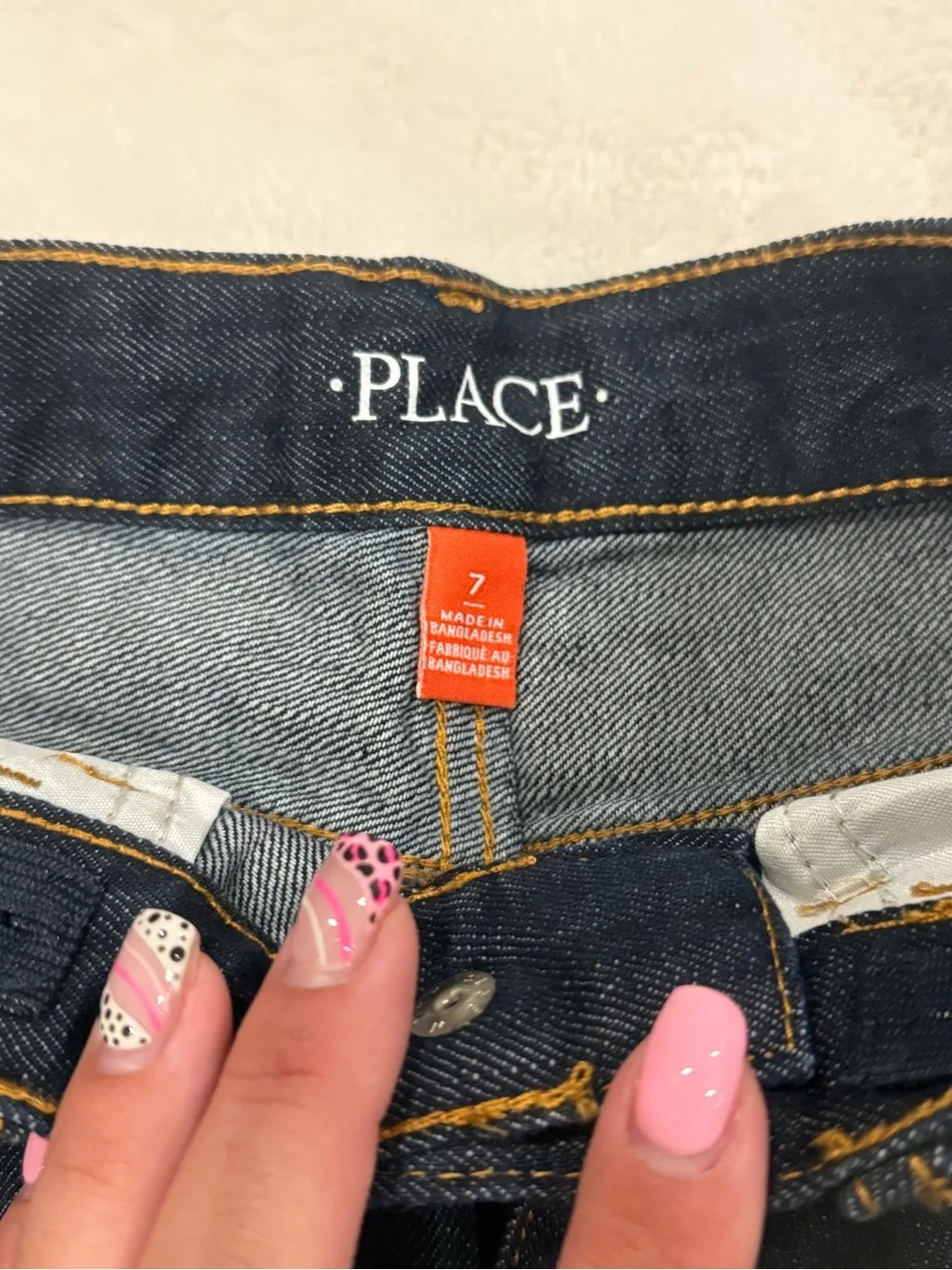 The Children's Place Boys Dark Blue Denim Shorts - Size 7